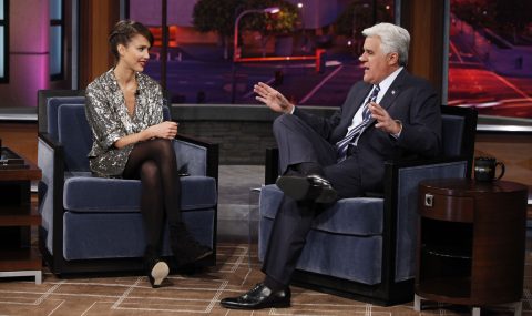 Jessica Alba in collant neri